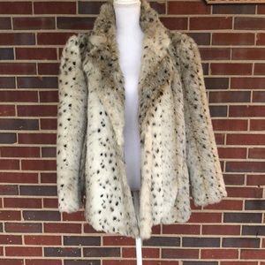 Vintage lynx dyed faux fur